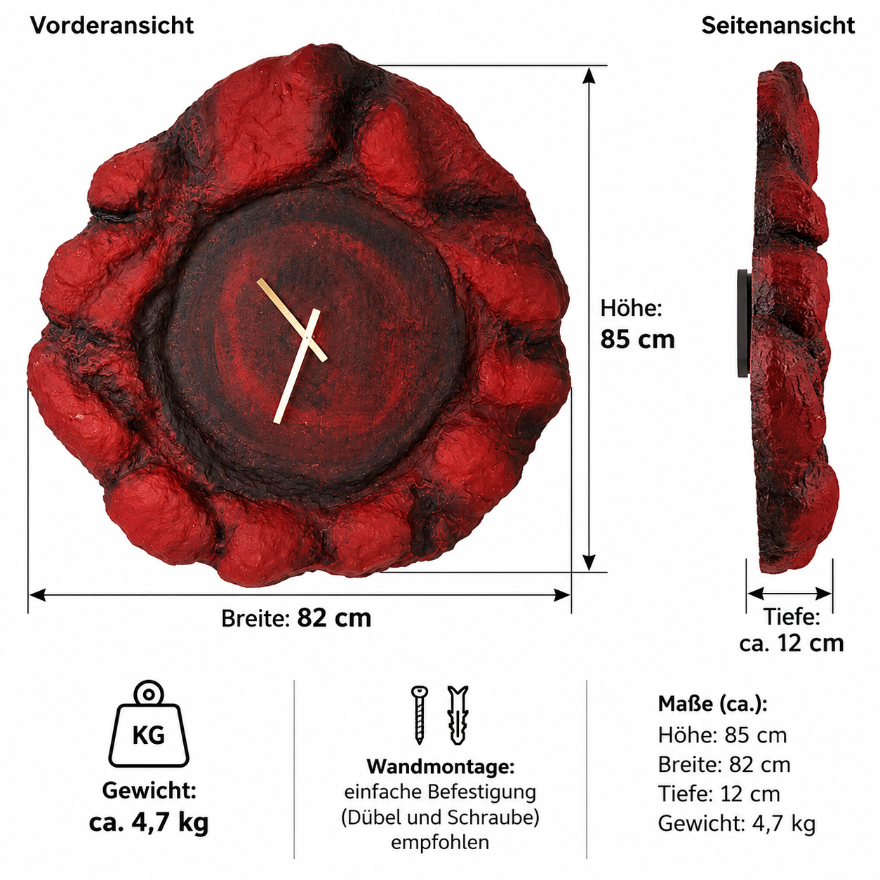 Skulpturale Wanduhr KAIROS