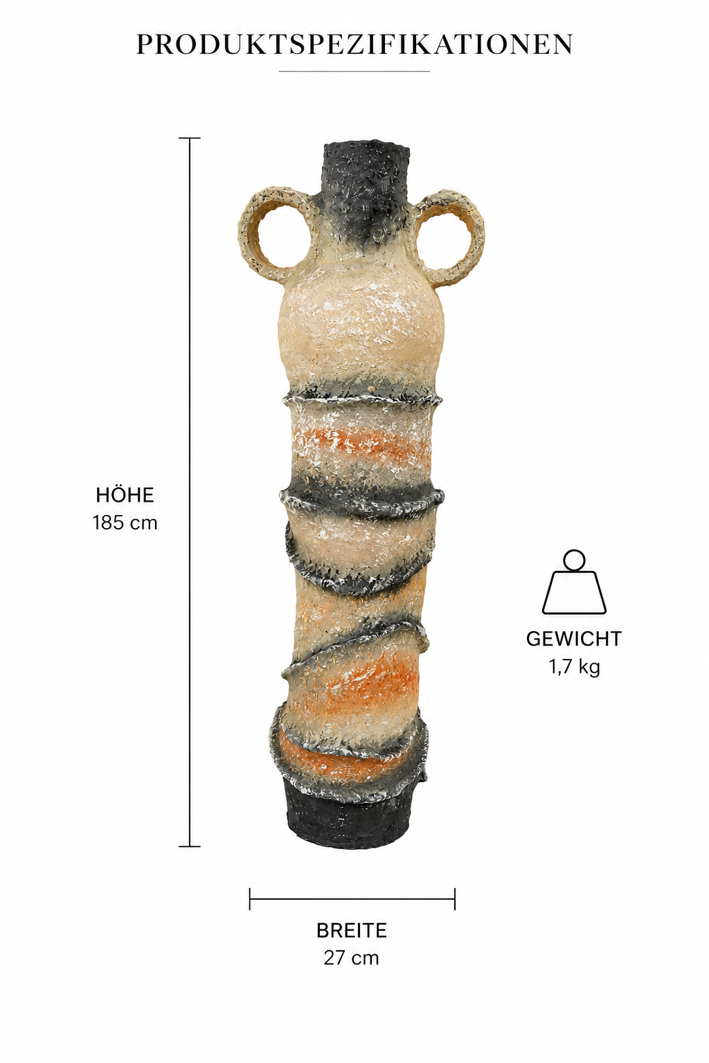 Skulpturale Vase SAHARA