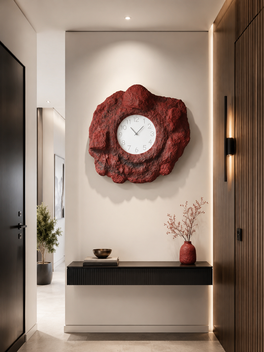 Skulpturale Wanduhr MAGMA