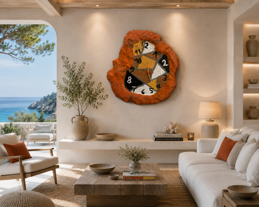 Skulpturale Wanduhr MOSAÏK