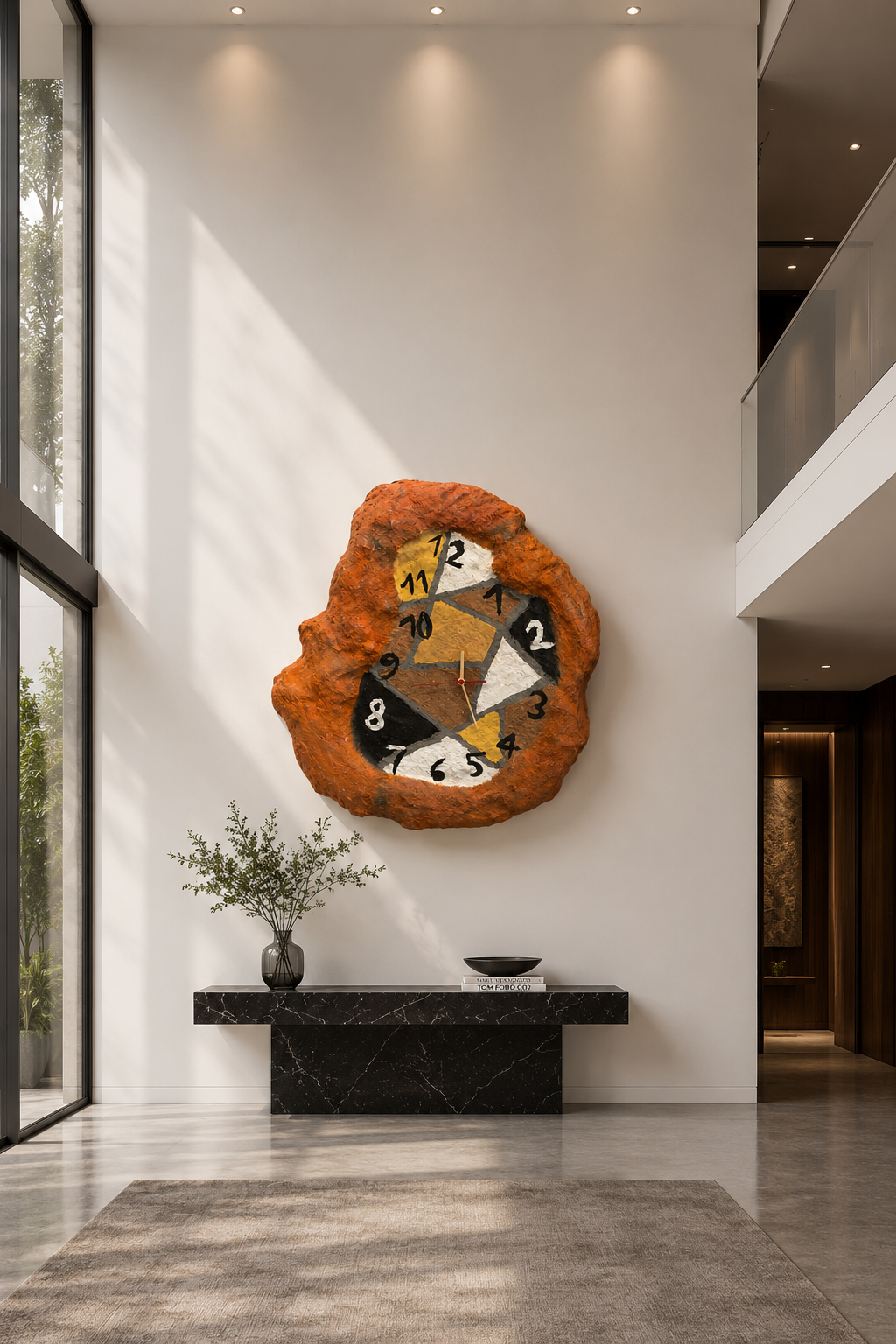 Skulpturale Wanduhr MOSAÏK
