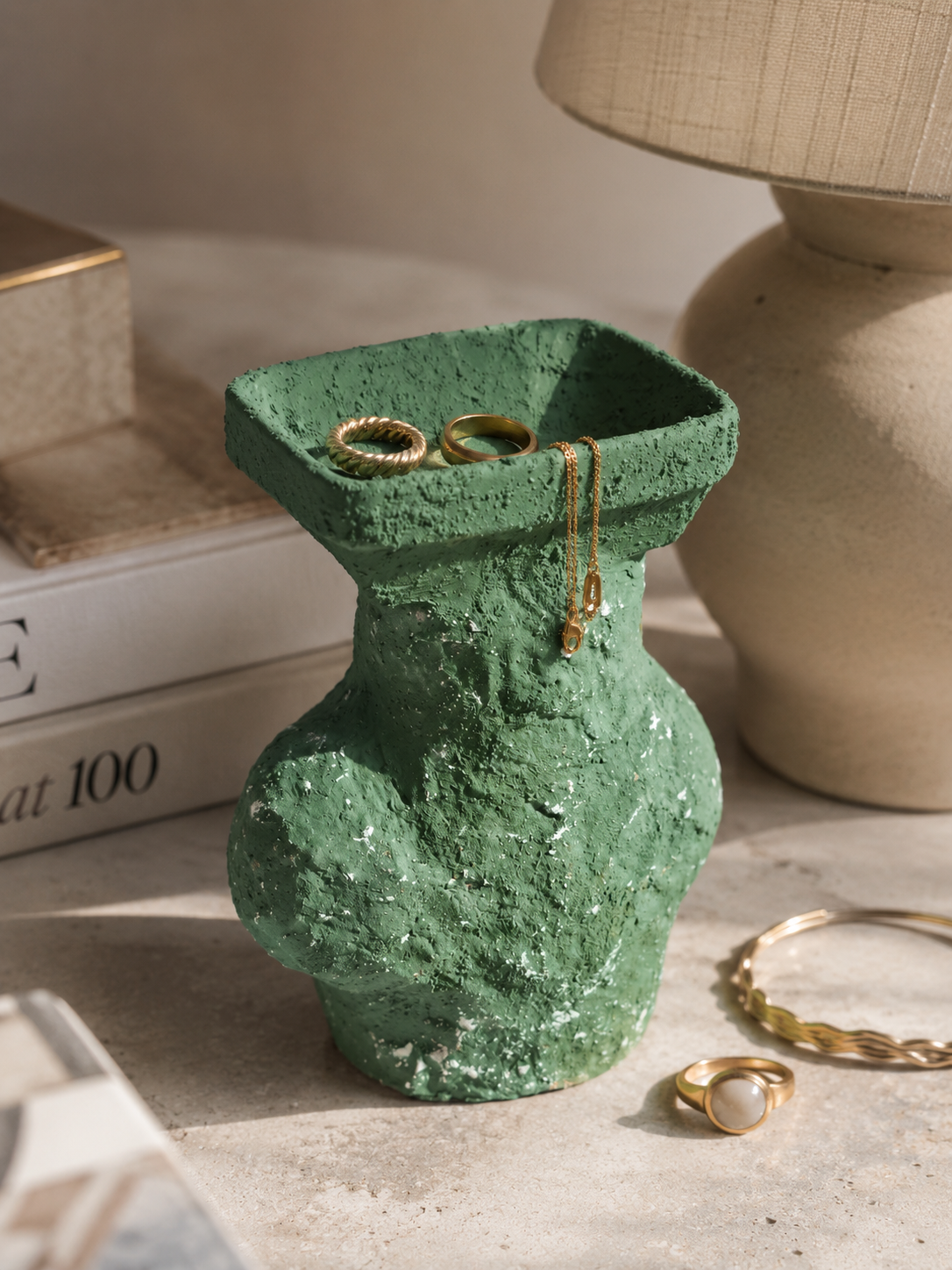 Moosform — Skulpturale Mini-Vase