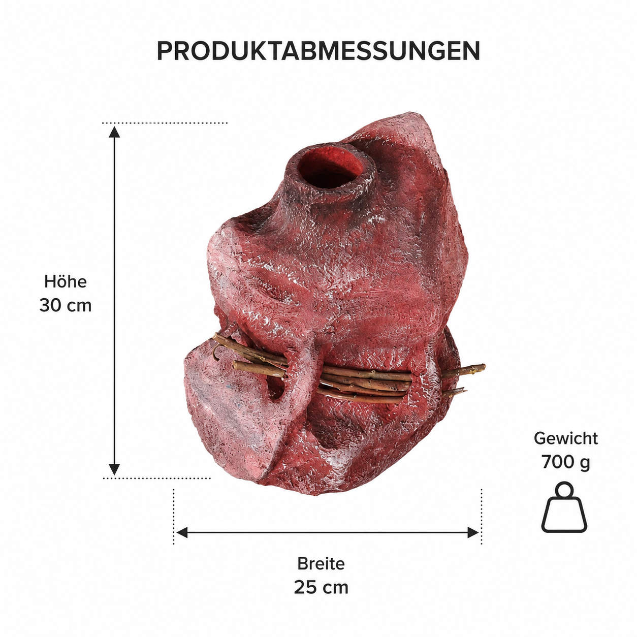 Skulpturale Vase RUBRA
