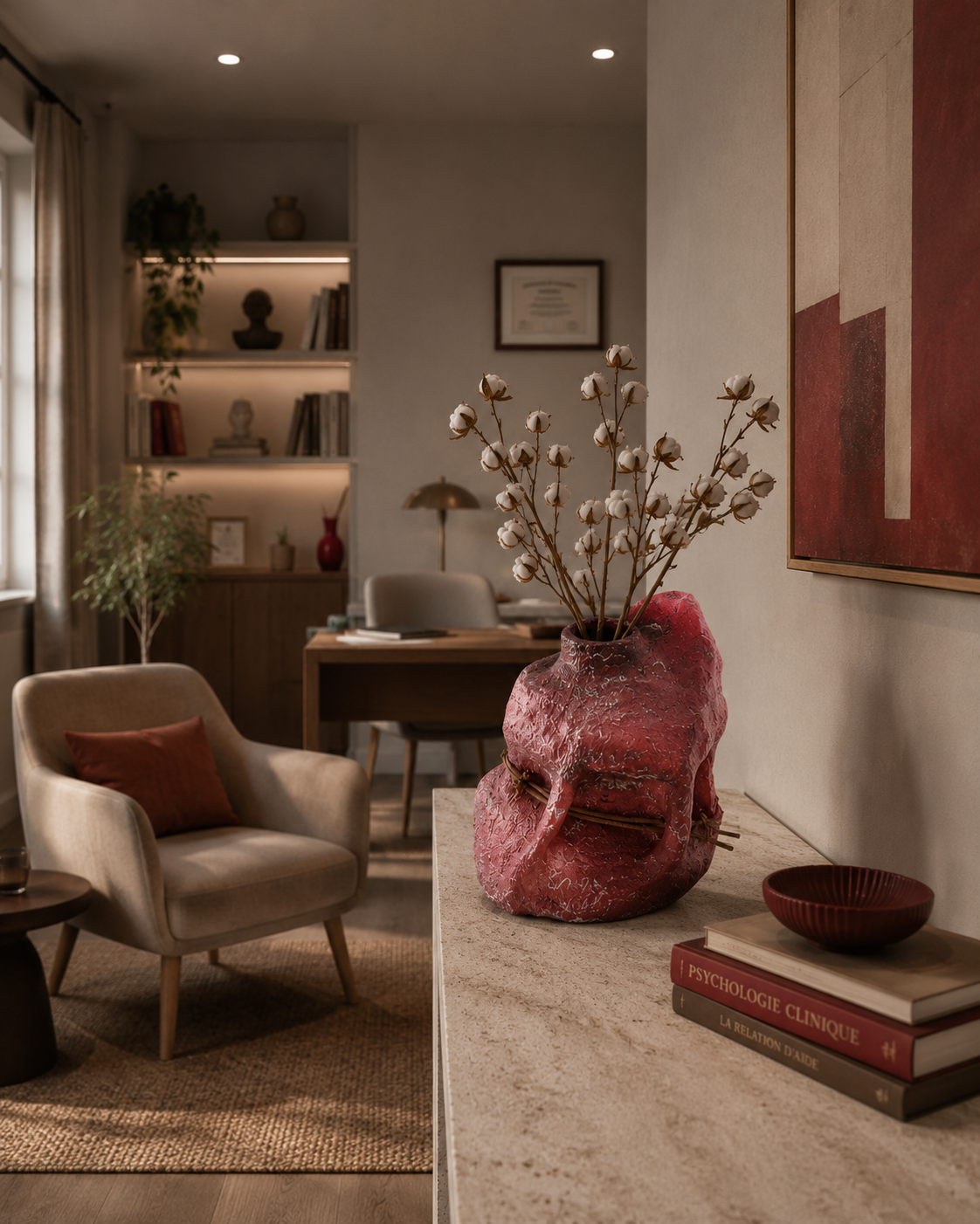Skulpturale Vase RUBRA
