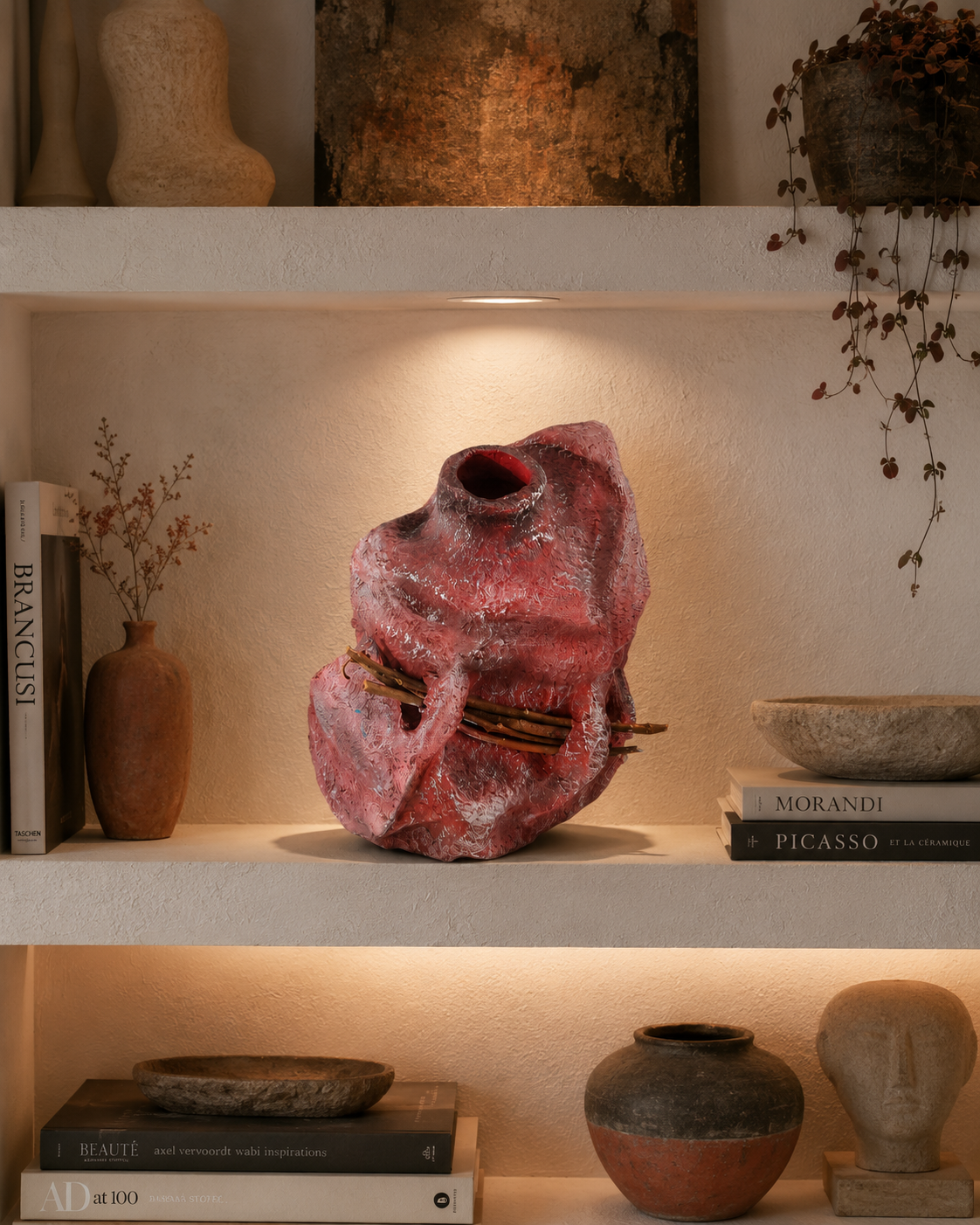 Skulpturale Vase RUBRA
