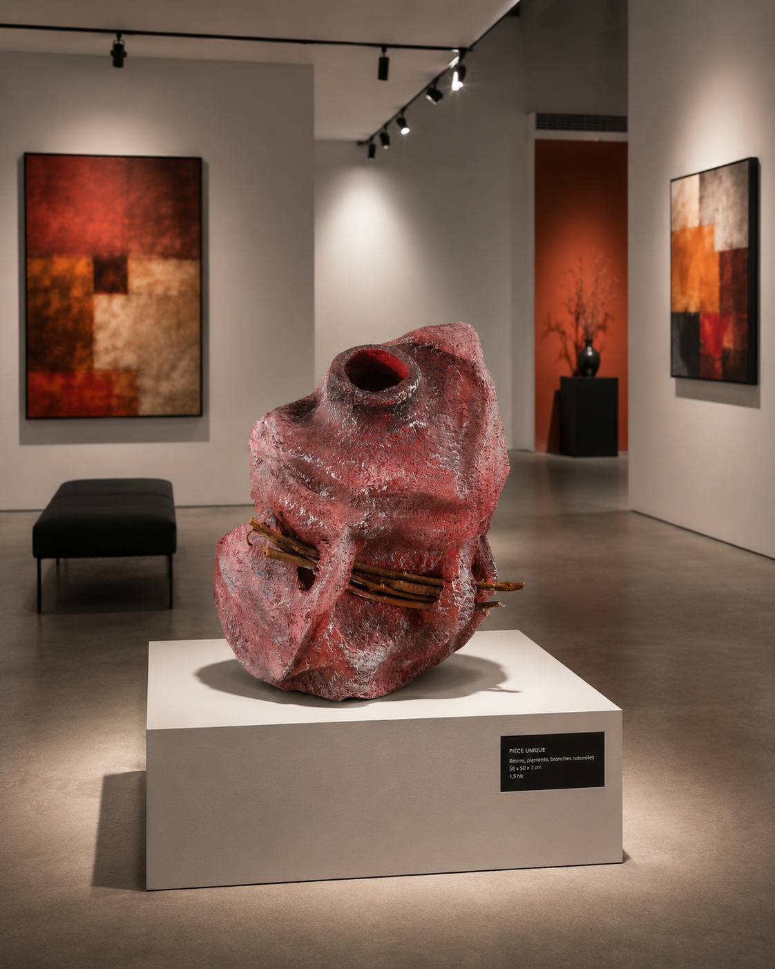 Skulpturale Vase RUBRA