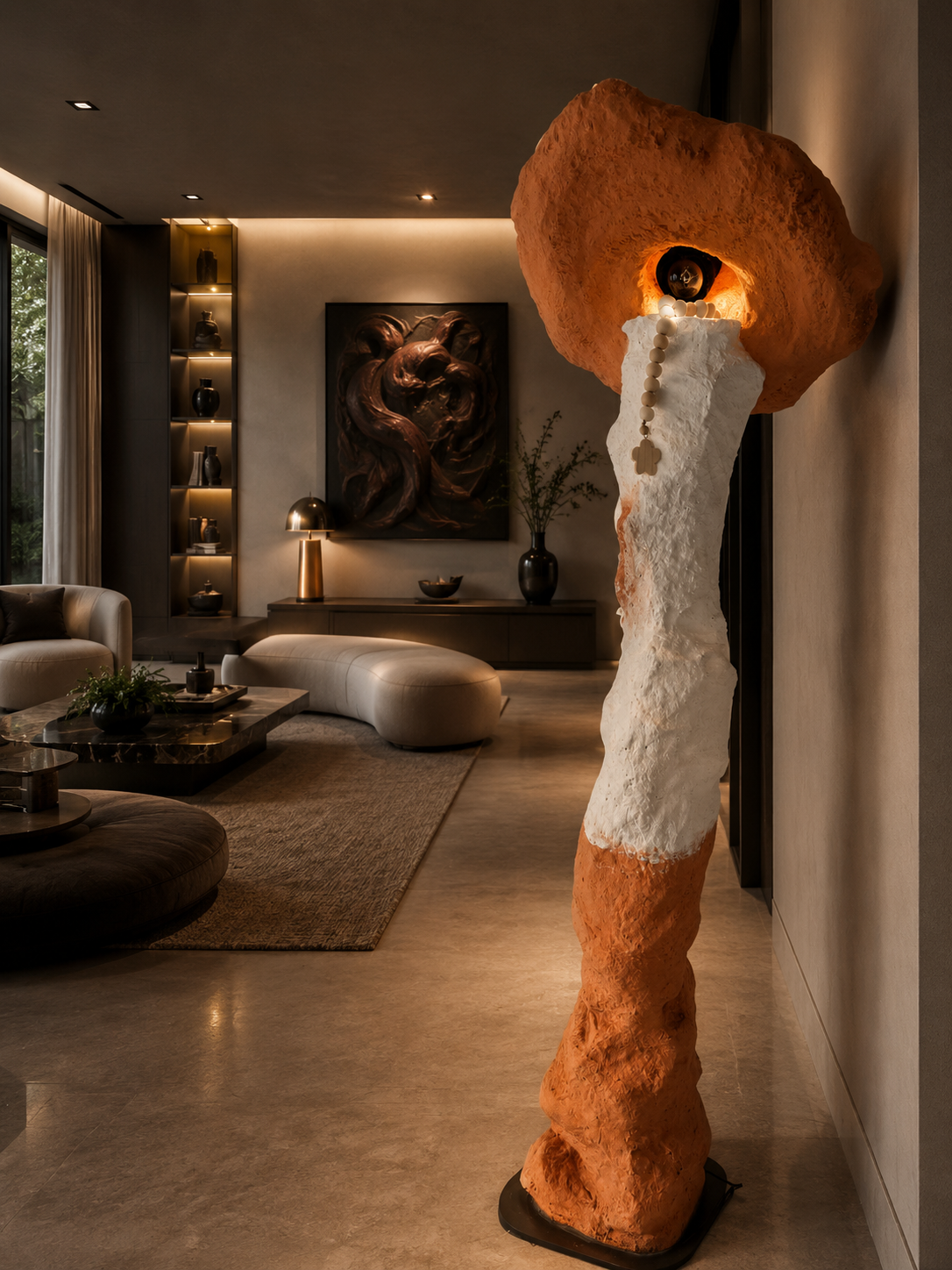 Hüterin des Lichts — Skulpturale Stehlampe