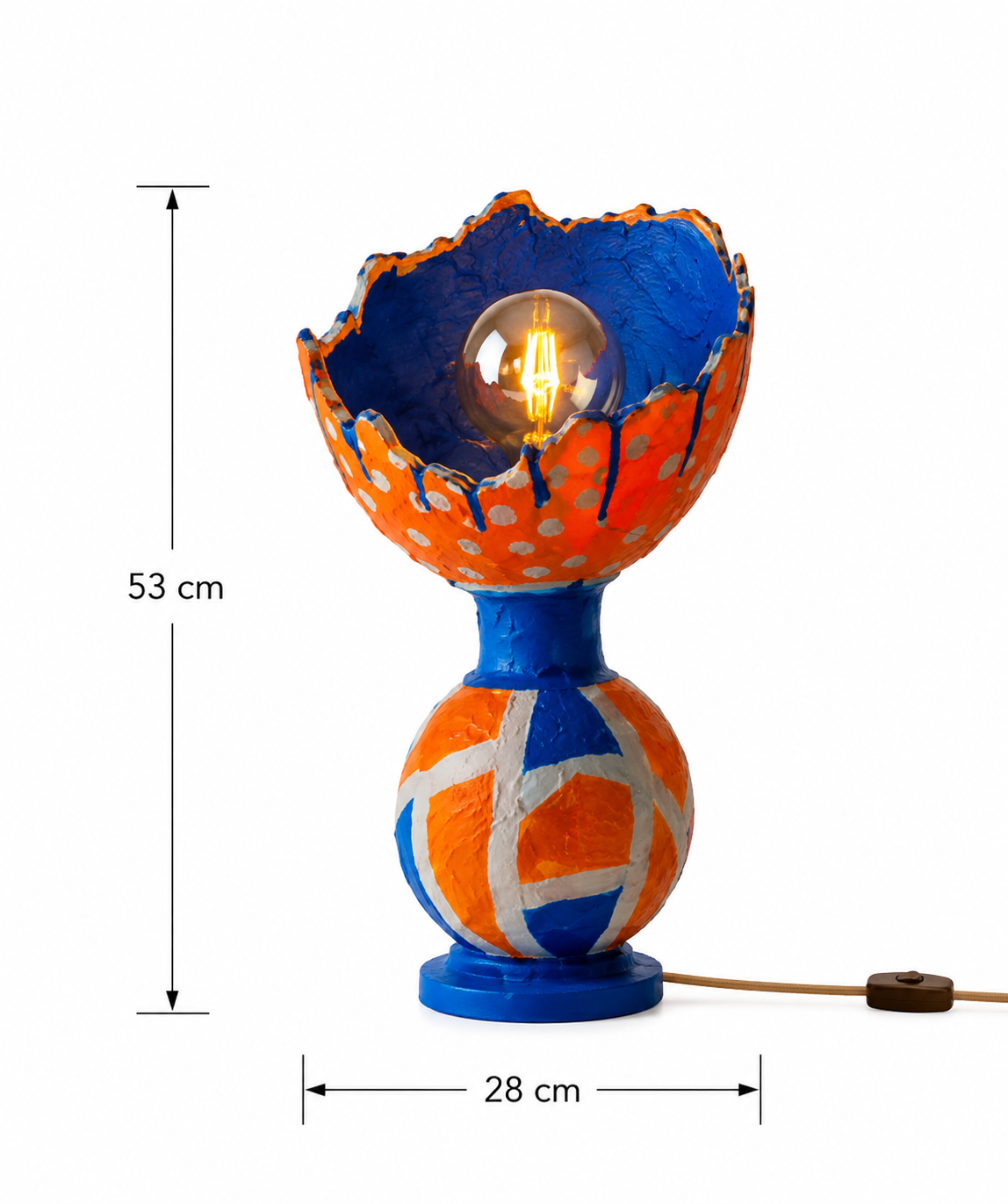 Skulpturale Tischleuchte KALEIDO